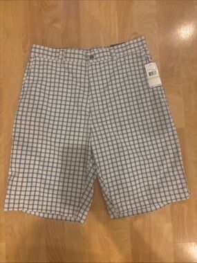Callaway White and Blue Plaid Golf Shorts